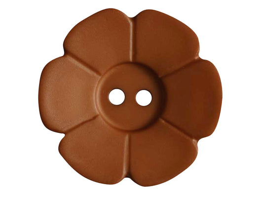 Knopf Blume - 28mm - terracotta