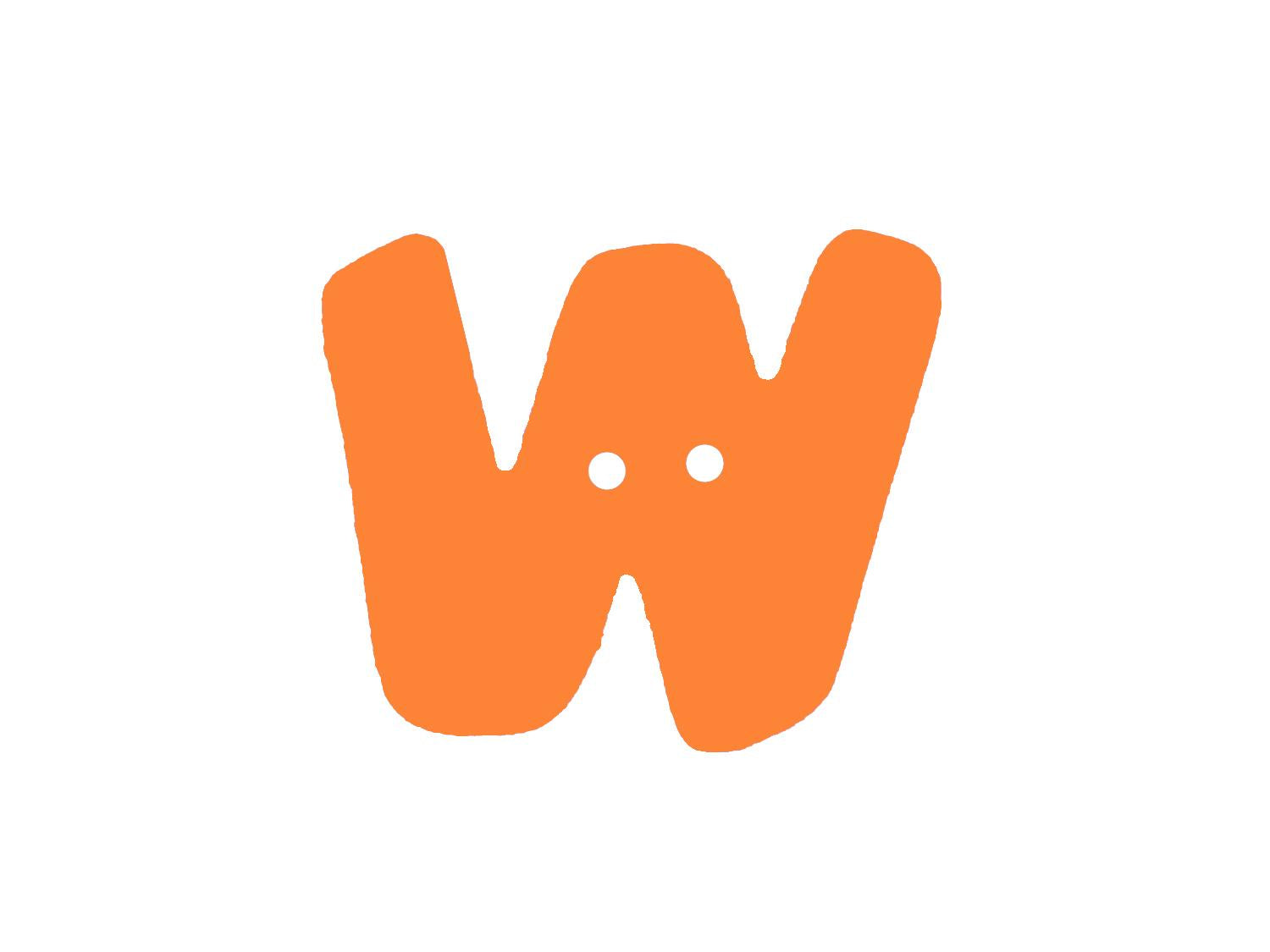 knopf-buchstabe-buchstabenknopf-orange-W