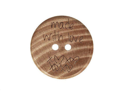 Holzknopf - 20 mm - made with Love XOXO