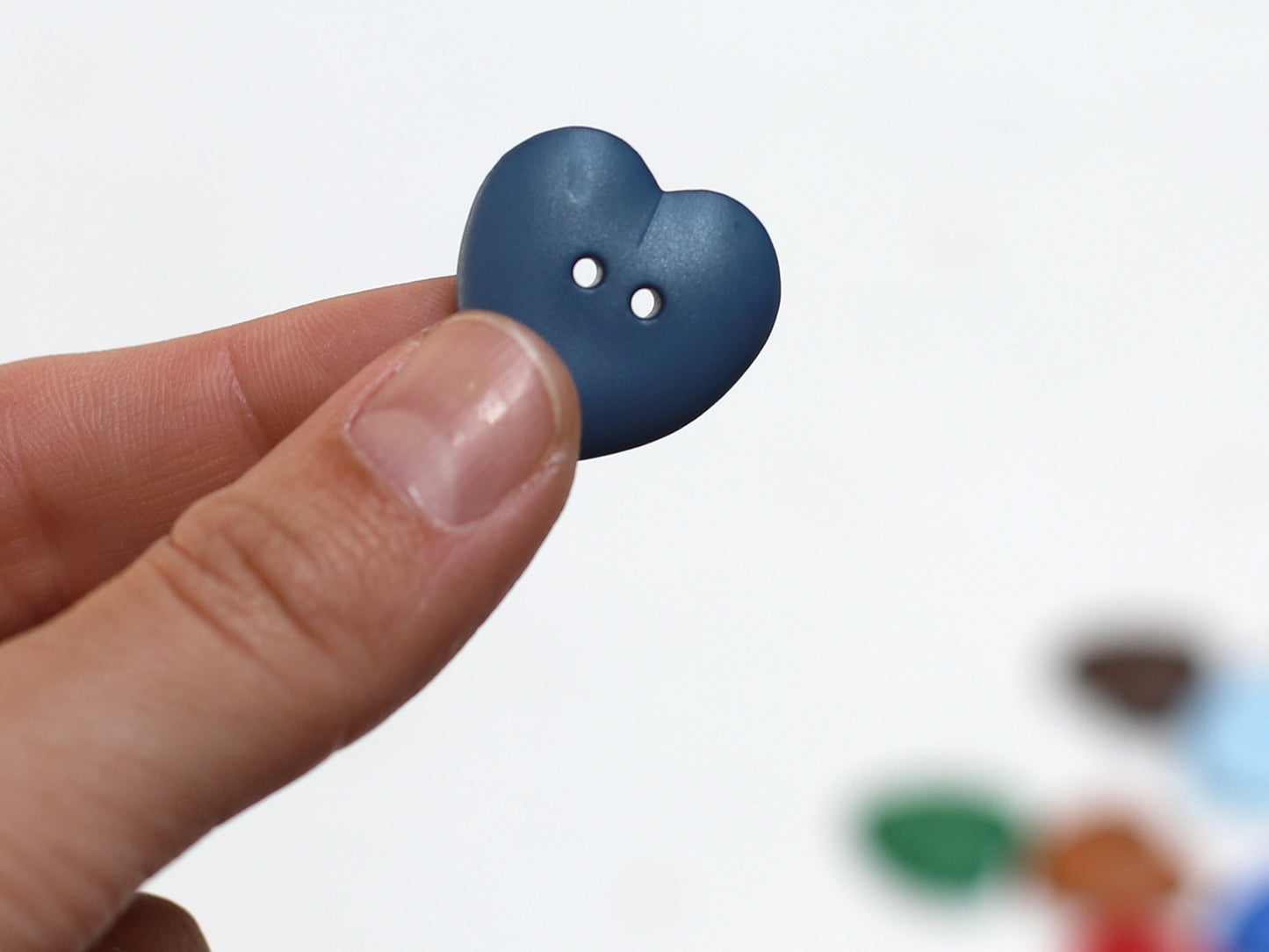 Bouton coeur 15mm - crème