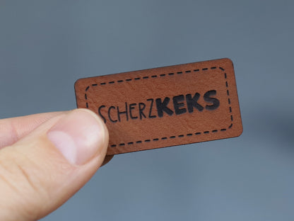 Faux Leather Label - Fireman inside