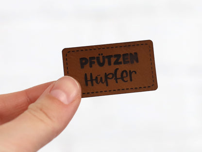 Faux Leather Label - Fireman inside