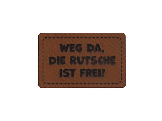 Faux Leather Label - Fireman inside