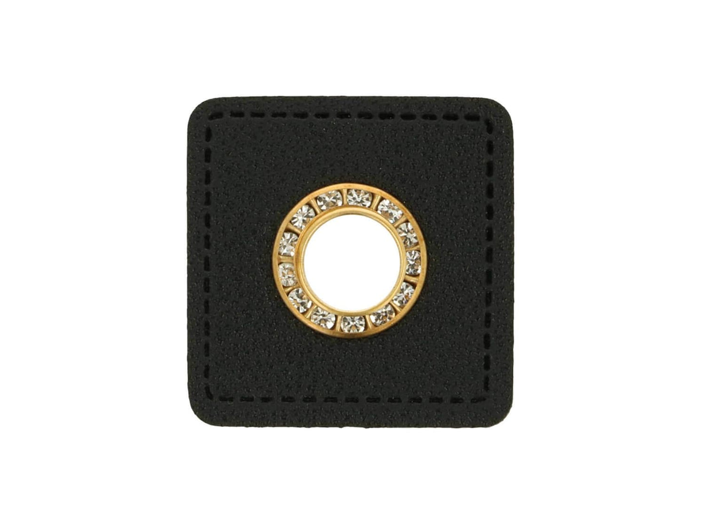 kunstleder-oesen-quadrat-diamant-glitzer-steine-11-mm-gold-schwarz