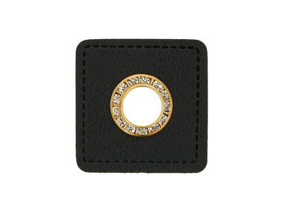 kunstleder-oesen-quadrat-diamant-glitzer-steine-11-mm-gold-schwarz