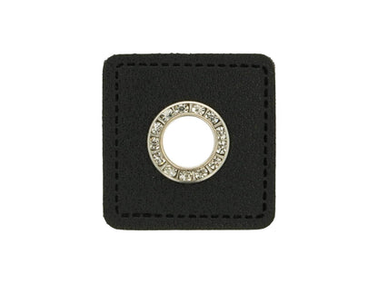 kunstleder-oesen-quadrat-diamant-glitzer-steine-11-mm-silber-schwarz