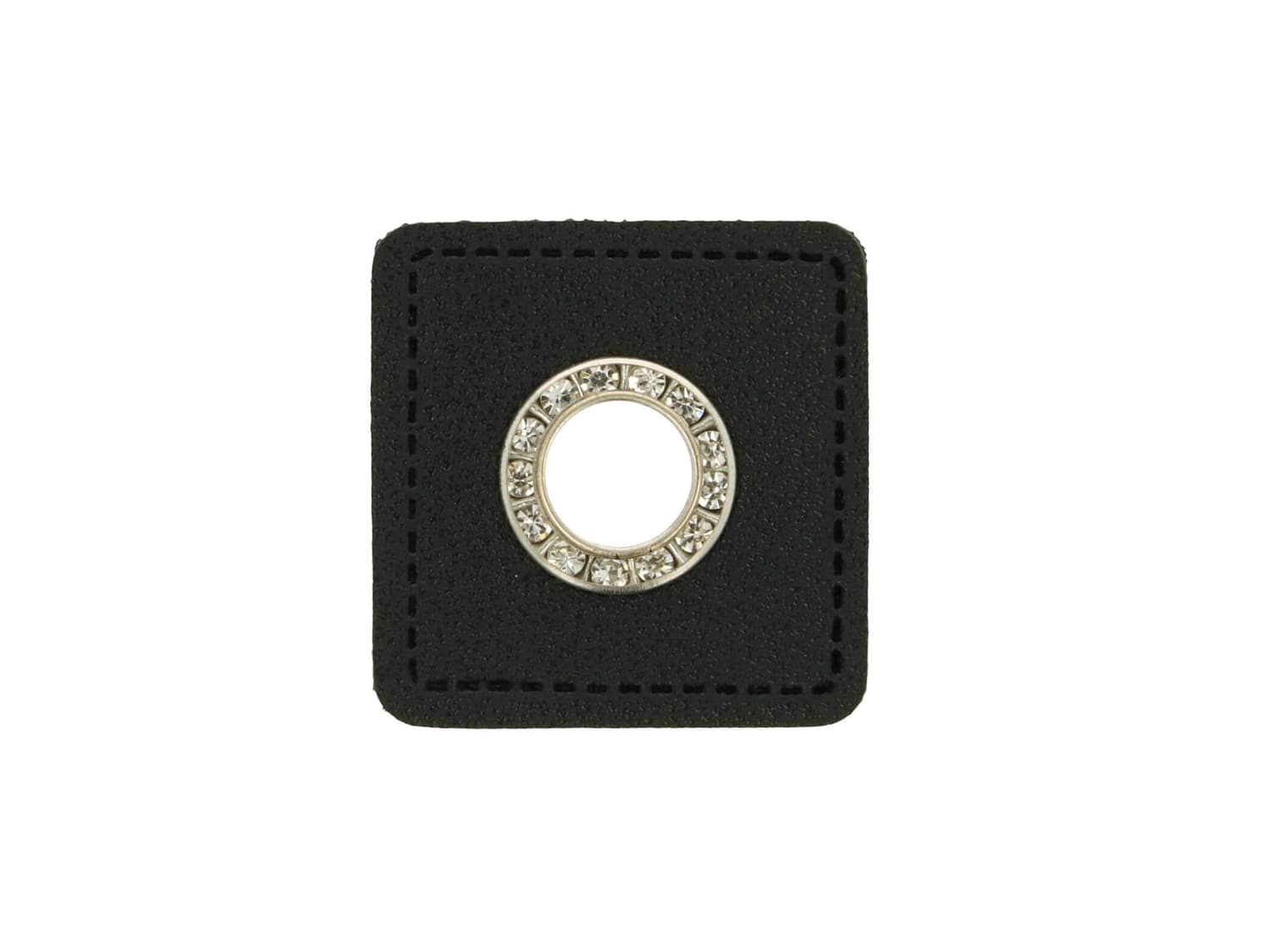 kunstleder-oesen-quadrat-diamant-glitzer-steine-8-mm-silber-schwarz