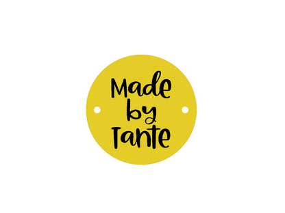 Sew-on label - made by Omi - black