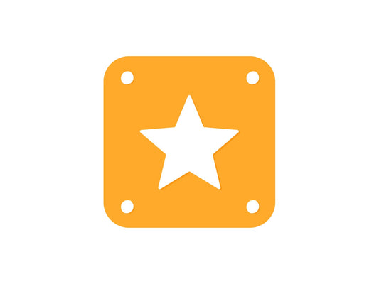 label-zum-annaehen-knopf-stern-star-gelb