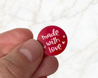 Sew-on label - made by Omi - black