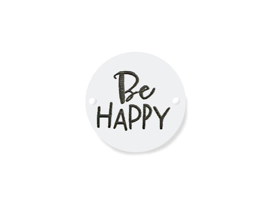 label-zum-annaehen-rund-loch-be-happy-weiss