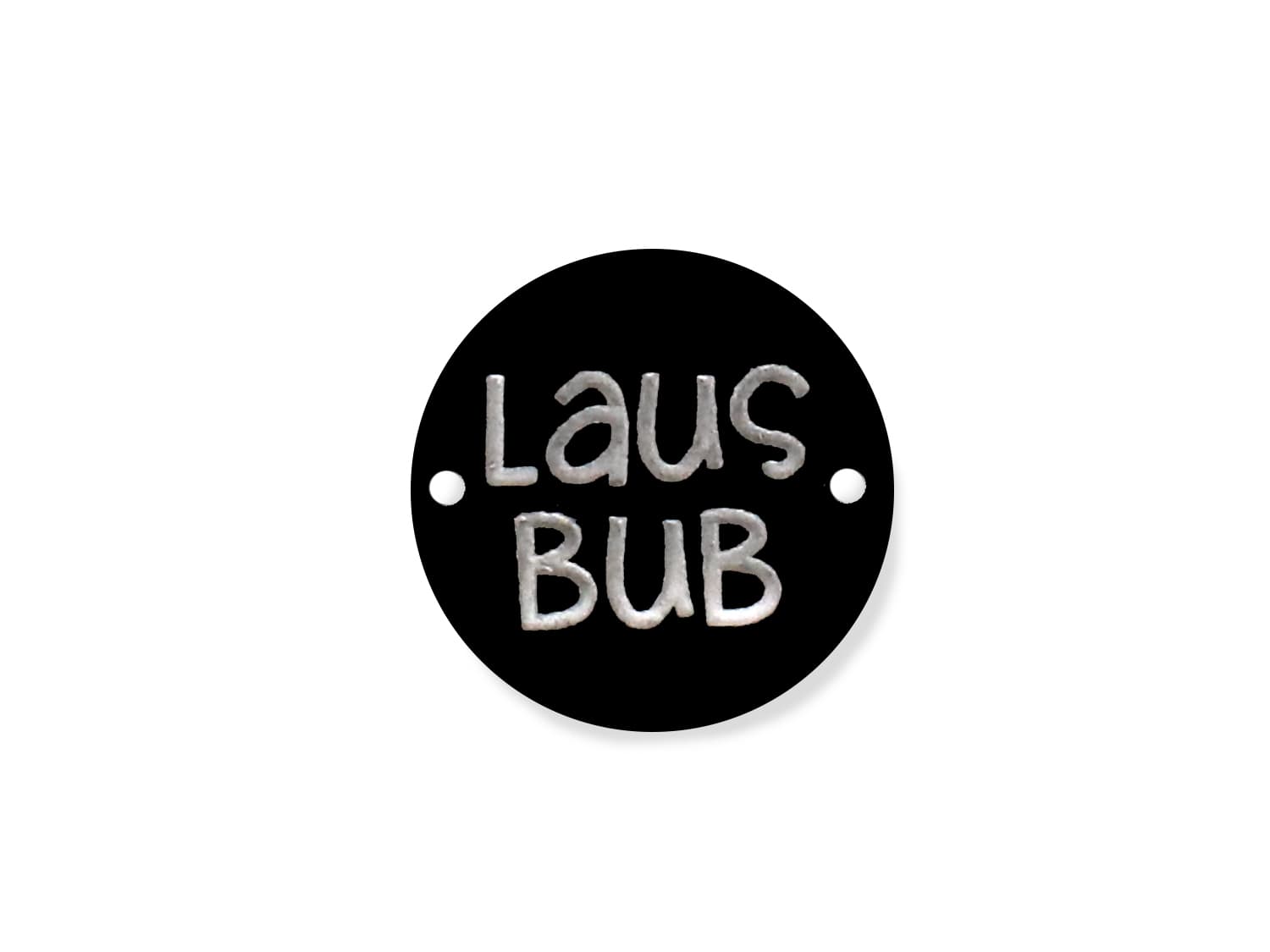 label-zum-annaehen-rund-loch-lausbub-schwarz