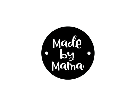 Sew-on label - made by Omi - black