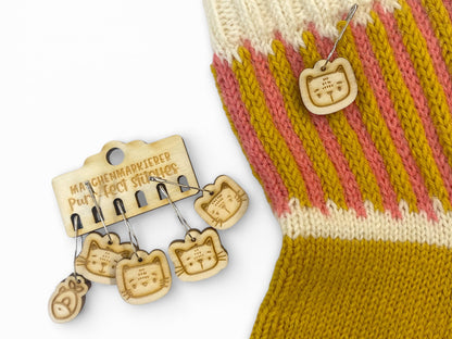 Maschenmarkierer - 6 Stück - Purr-fect Stitches