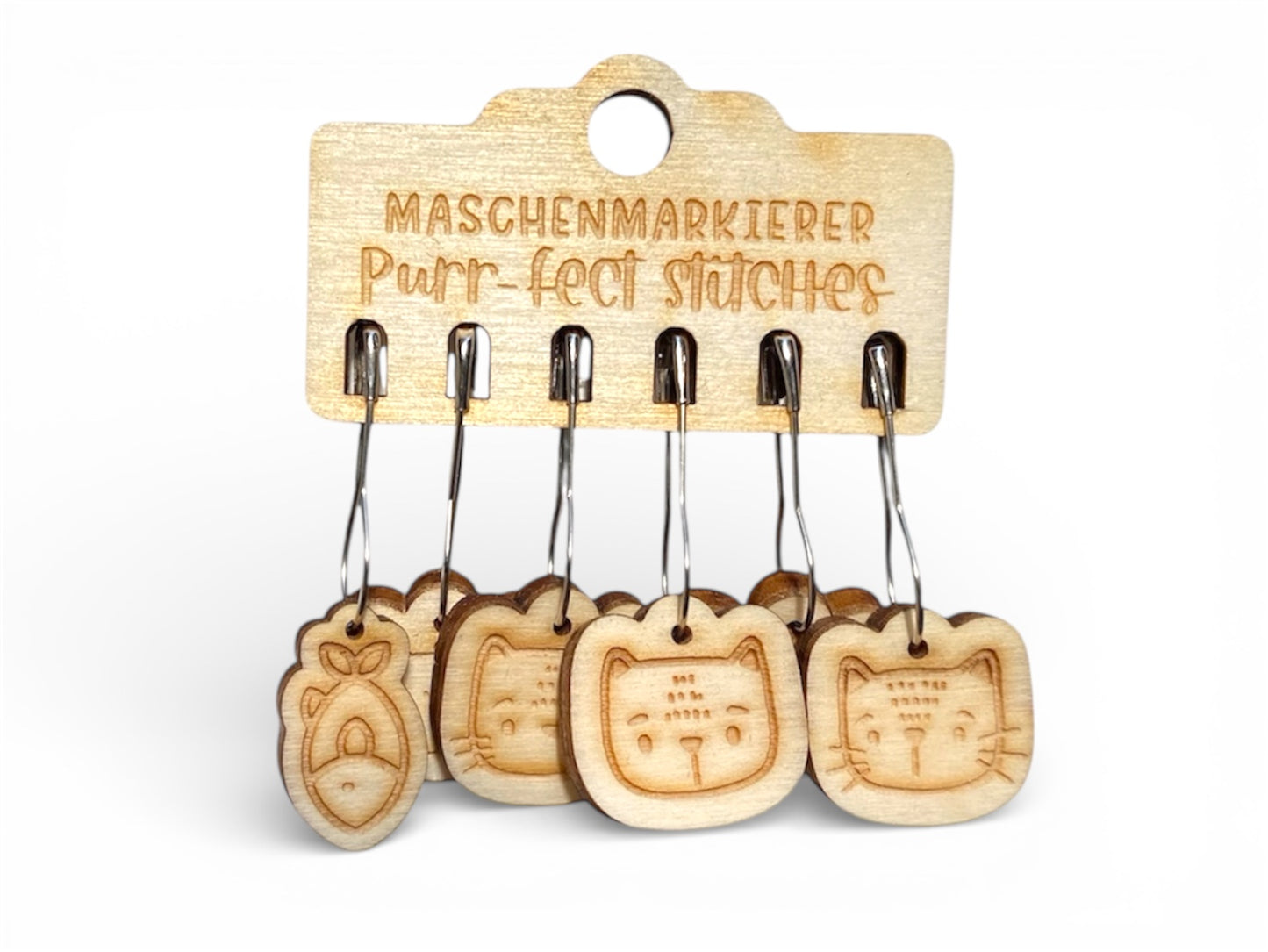 Maschenmarkierer - 6 Stück - Purr-fect Stitches