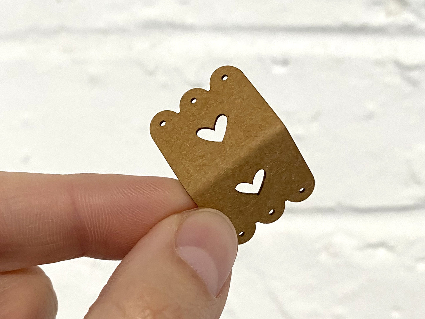 Klapplabel mit Bogenkante - SnaPpap Label - Herz