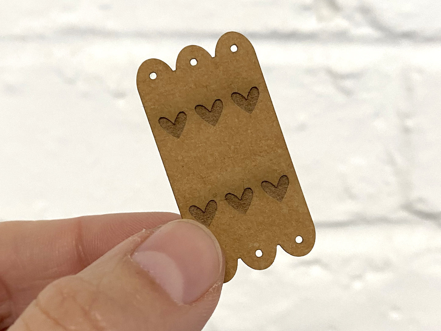 Klapplabel mit Bogenkante - SnaPpap Label - Drei Herzen