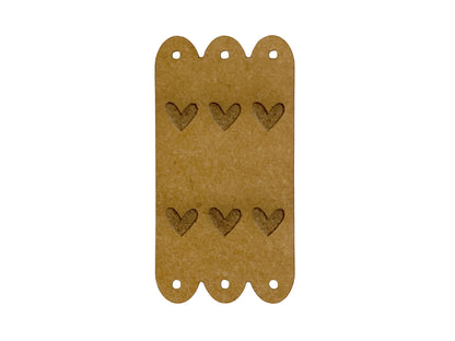 Klapplabel mit Bogenkante - SnaPpap Label - Drei Herzen