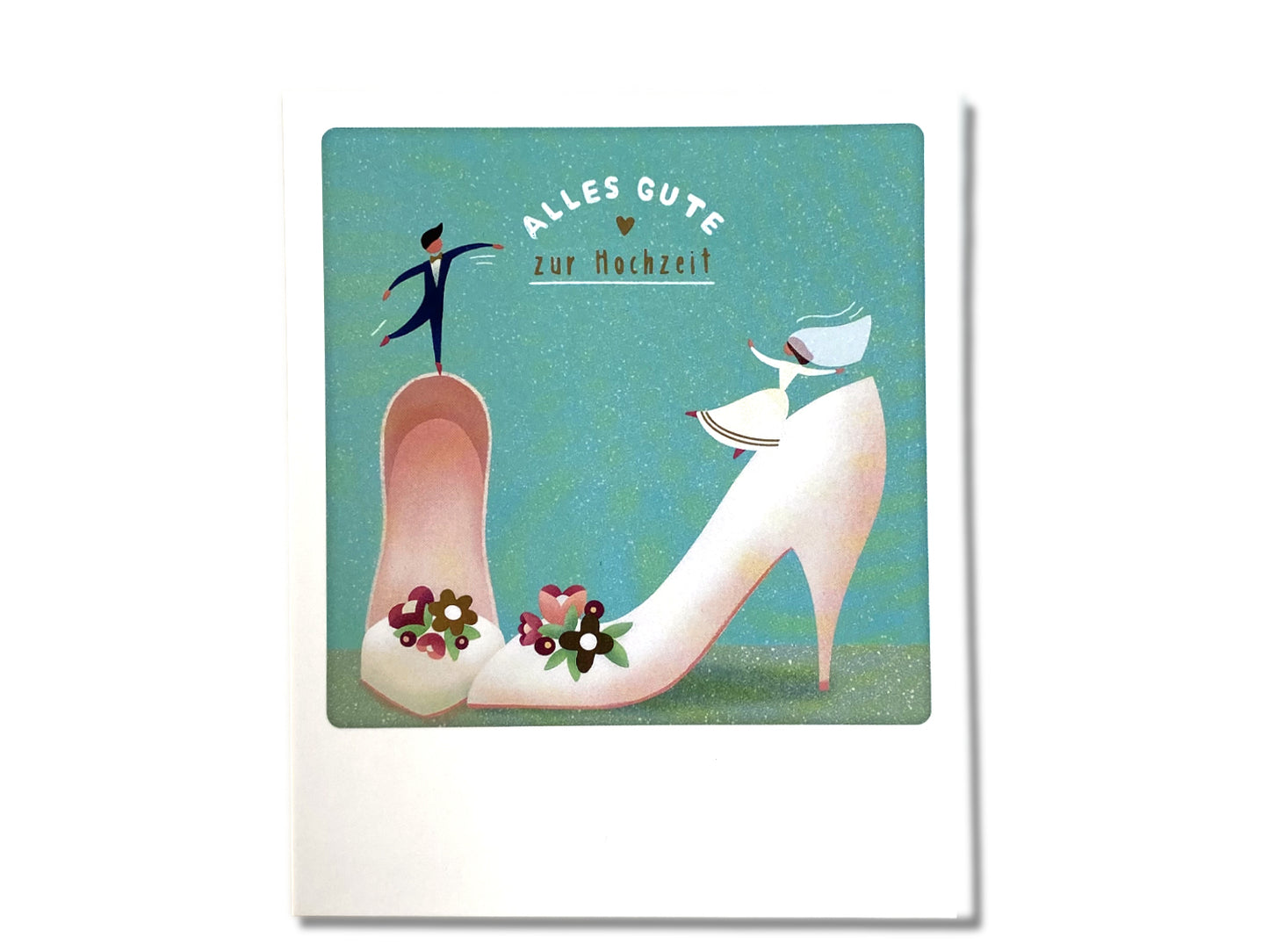 Photo Postkarte - Alles Gute zur Hochzeit, Schuhe mit funkelnden Details für das perfekte Hochzeitsgeschenk.