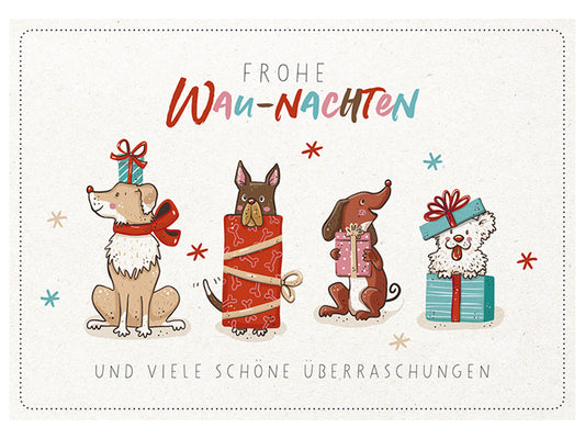 Postcard - Merry Wau-nachten