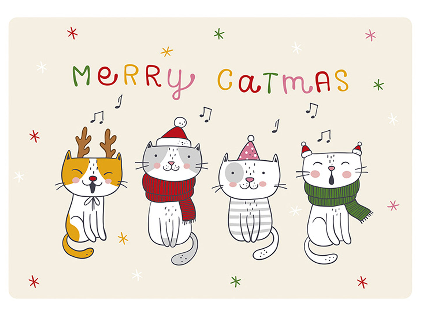 Postcard - Merry Catmas