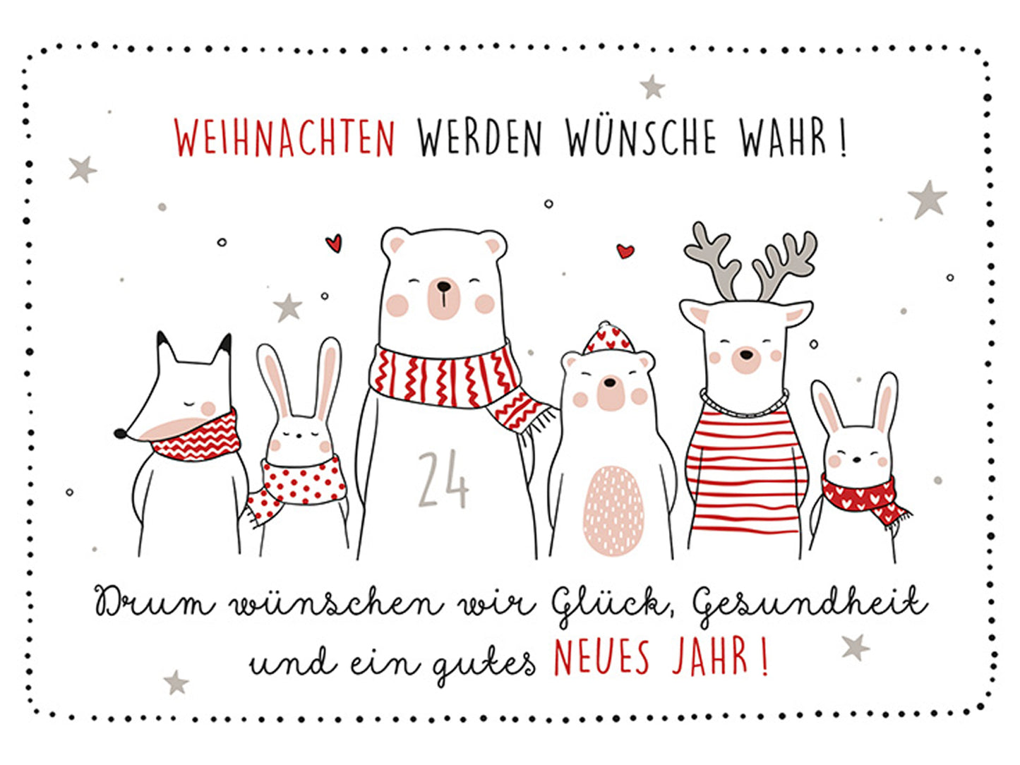 Carte postale - Les vœux de Noël deviennent réalité