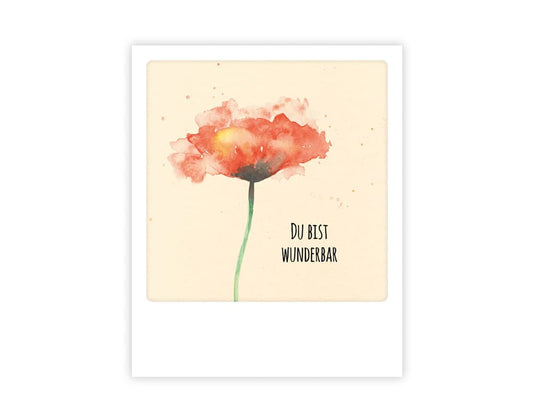 postkarte-polaroid-geschenk-karte-du-bist-wunderbar-blume