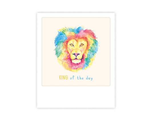 postkarte-polaroid-geschenk-karte-loewe-king-of-the-day