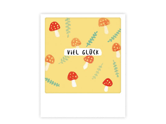 postkarte-polaroid-geschenk-karte-viel-glueck-pilz