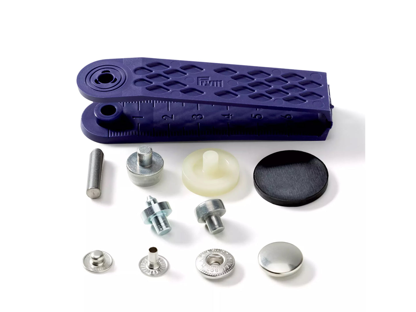 Prym - Nähfreie Druckknöpfe Anorak 15mm mit Werkzeugen, ideal für Jacken und Feinleder.