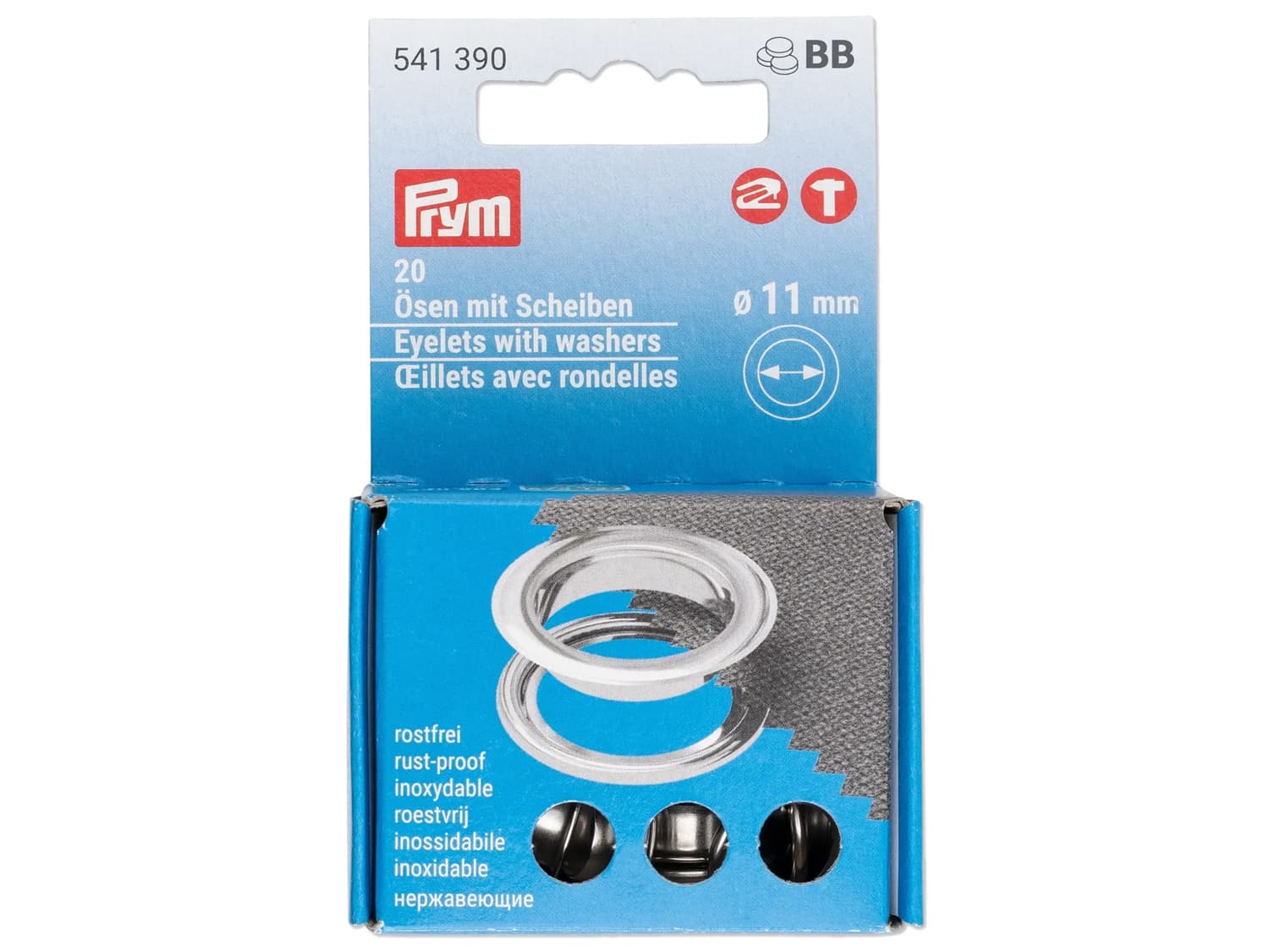 prym-541390-20-oesen-mit-scheiben-11-mm-silber
