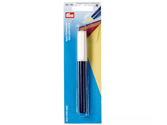 Prym Aqua-Fixiermarker für Stoffe in Verpackung, ideal zum Fixieren von Borten und Reißverschlüssen.