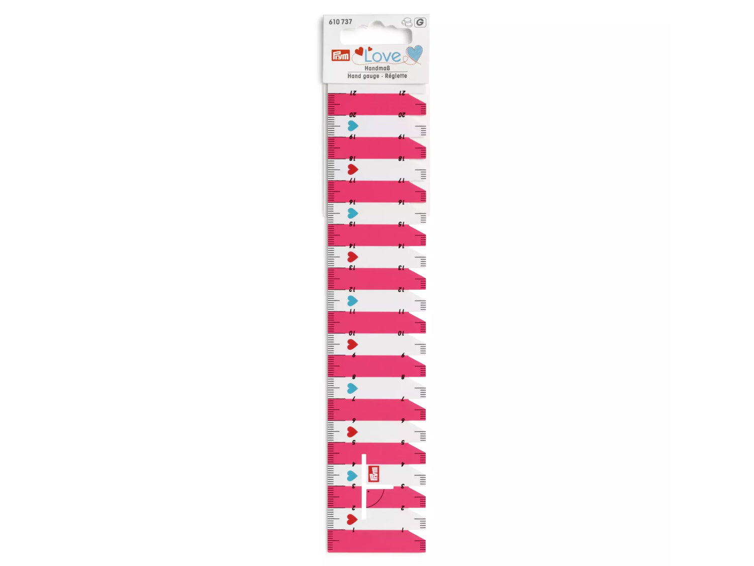 Prym Love Handmaß in verschiedenen Größen, flexibles Messwerkzeug für präzise Arbeit an der Nähmaschine.