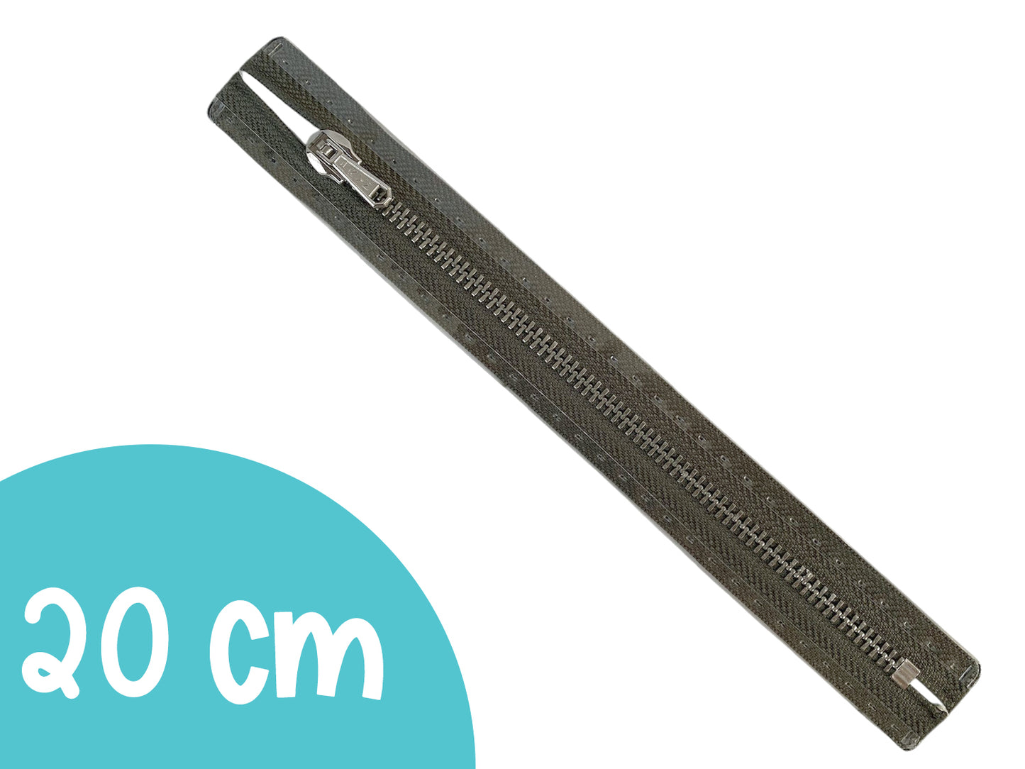 Fermeture éclair - 45 cm - gris foncé