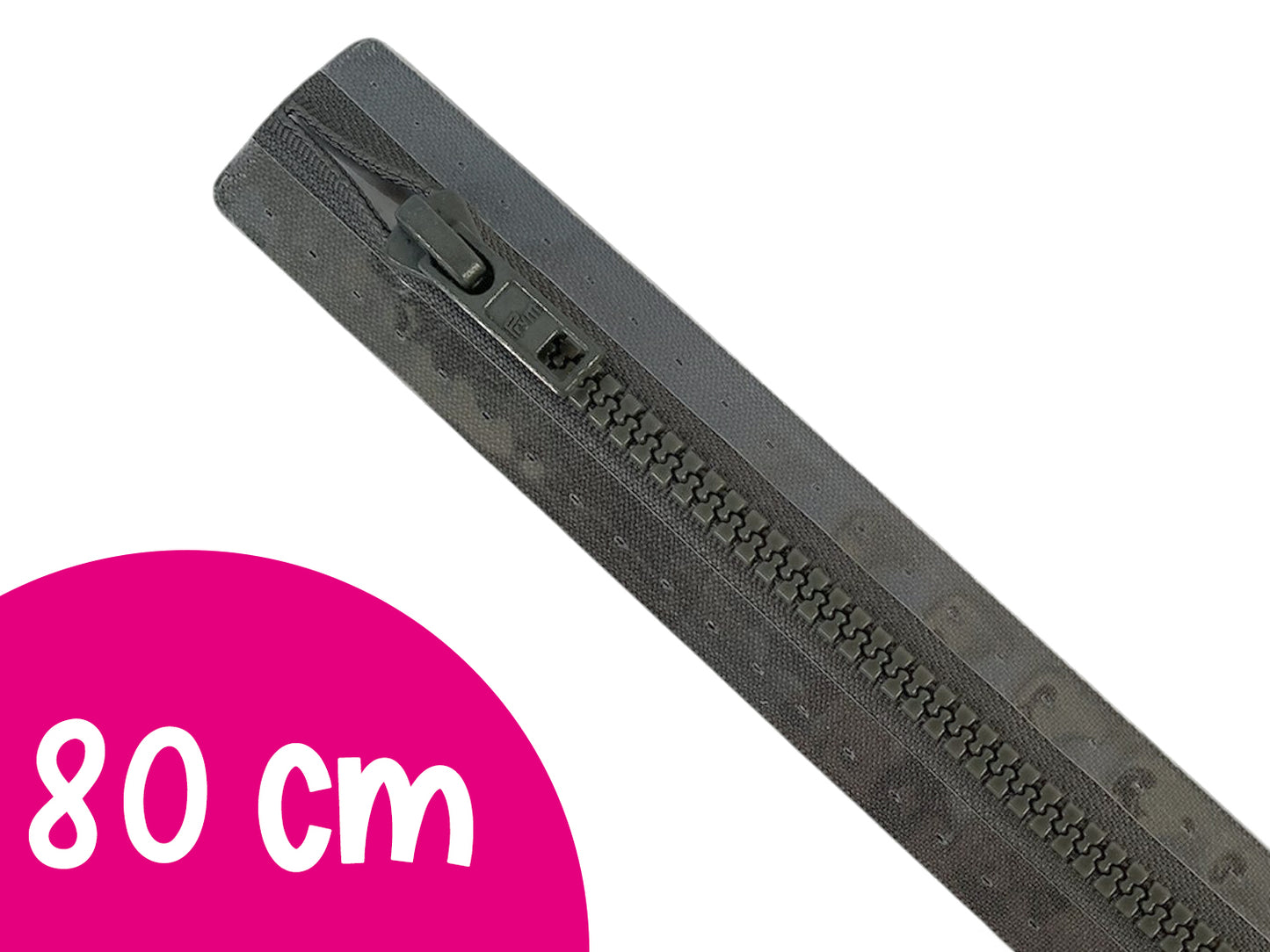 Fermeture éclair - 45 cm - gris foncé