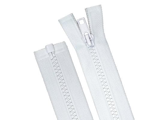 Teilbarer Reißverschluss - 40 cm - weiß