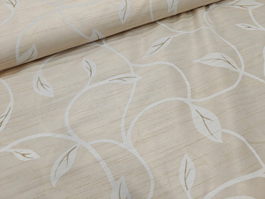 Polyester Stoff , Gardinen Stoff beige Blätter