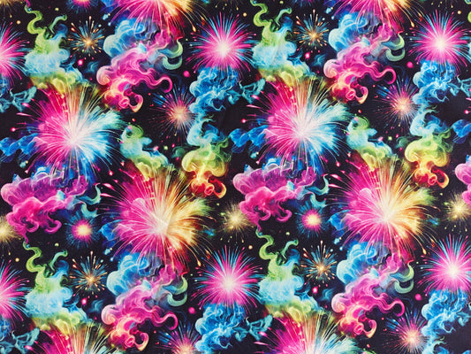 Softshell Stoff - Feuerwerk
