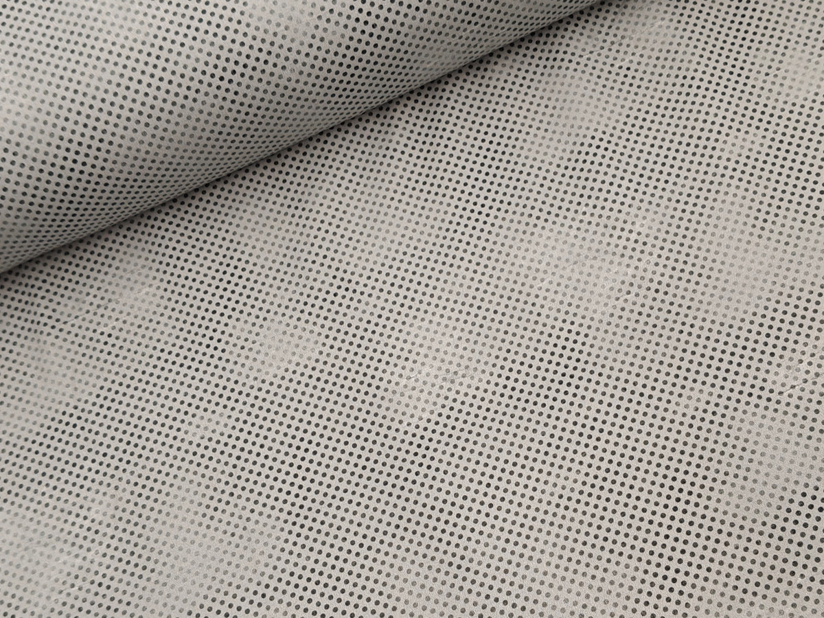 Jersey Stoff - Vintage Pünktchen grau