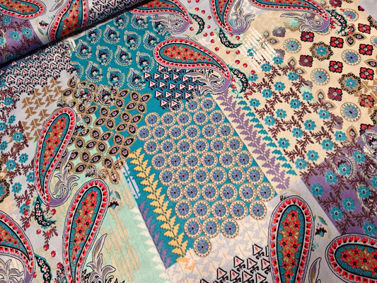 Satin Stoff, Webware -  Paisley