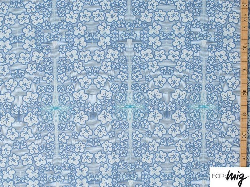 Modal Jersey Stoff - Lillestoff blau ayumi