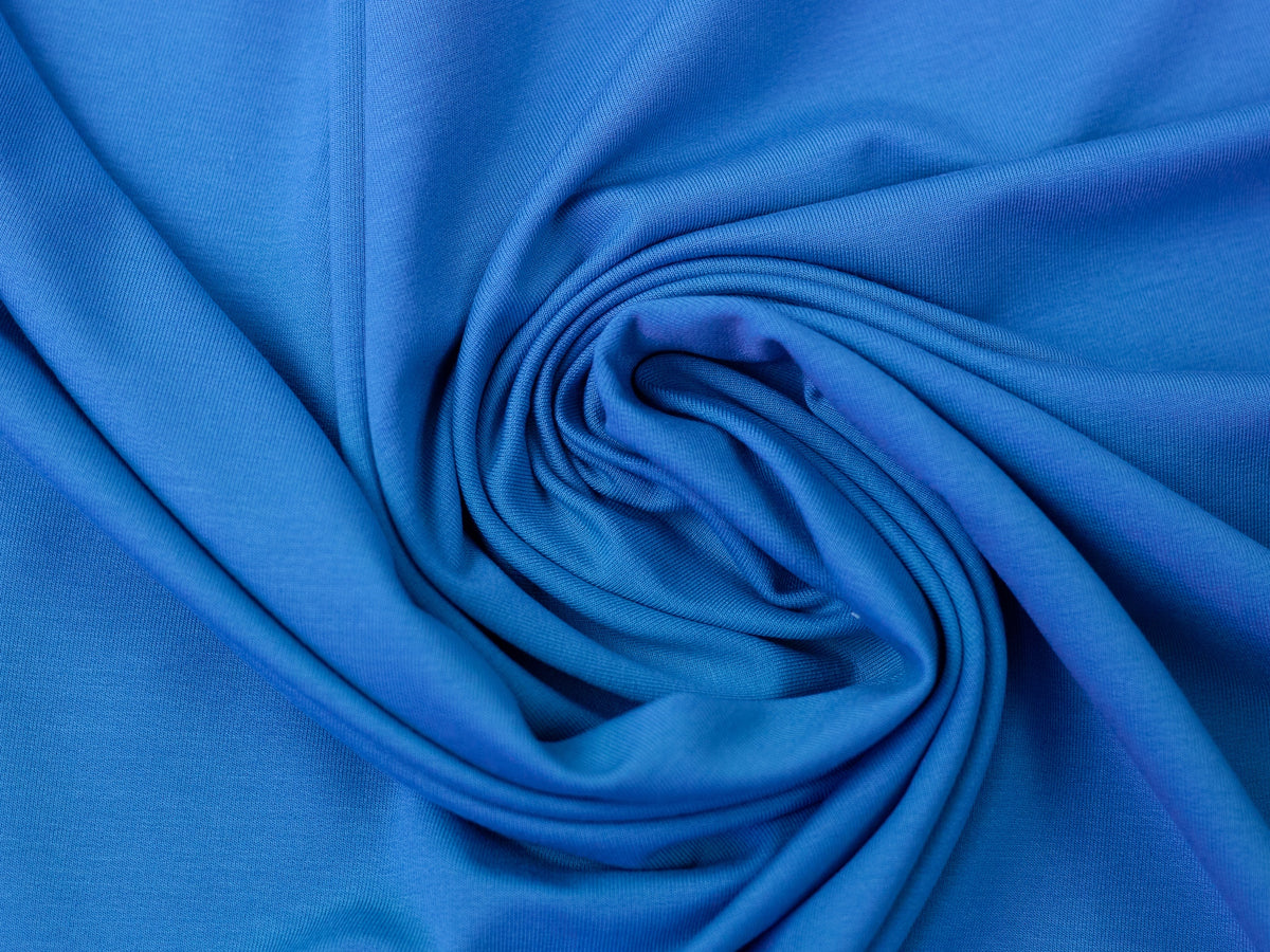 Viskose Jersey Stoff - Uni - blau