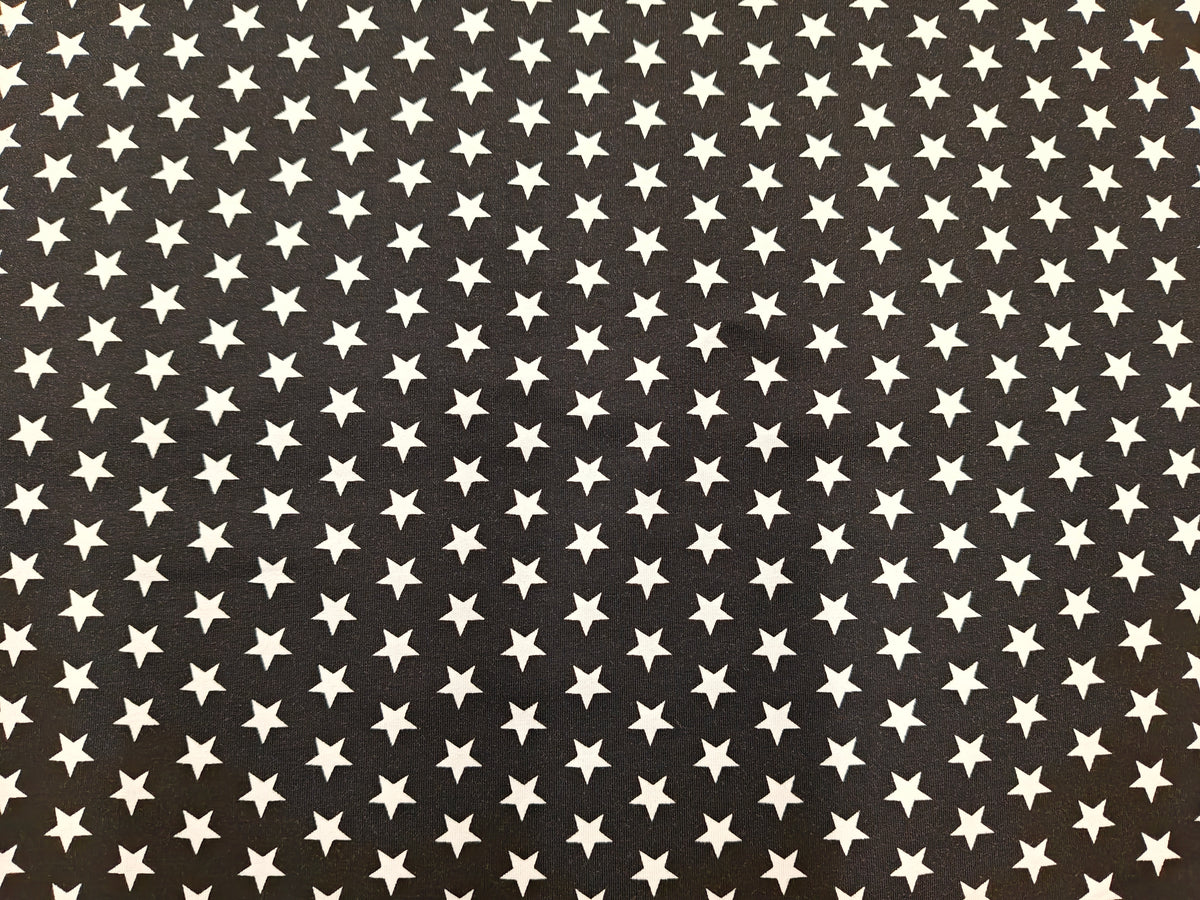 Jersey Stoff - Sterne - schwarz