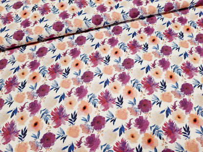 Viskose Jersey Stoff - Blumen