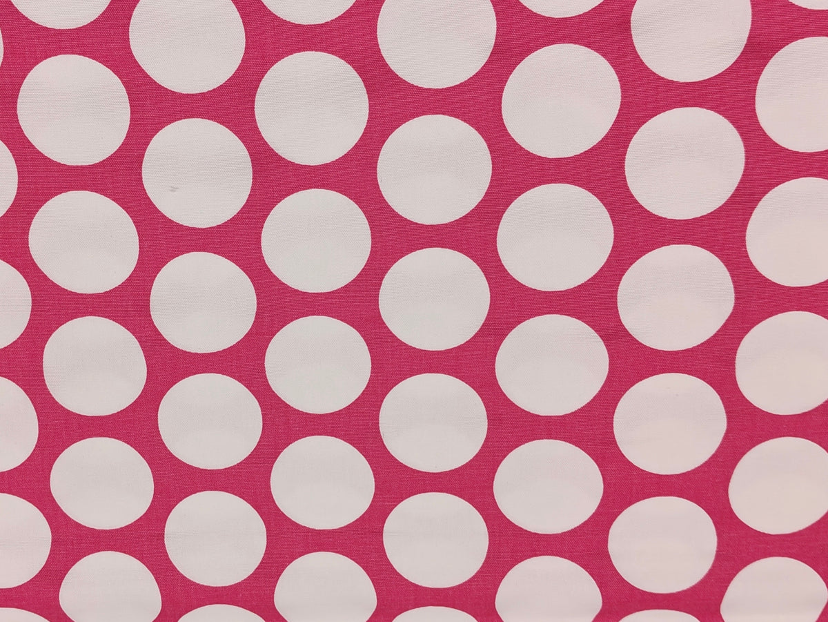 Canvas Stoff - Big Dots pink