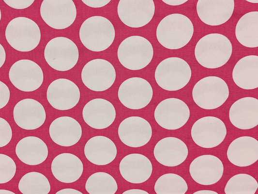 Canvas Stoff - Big Dots pink