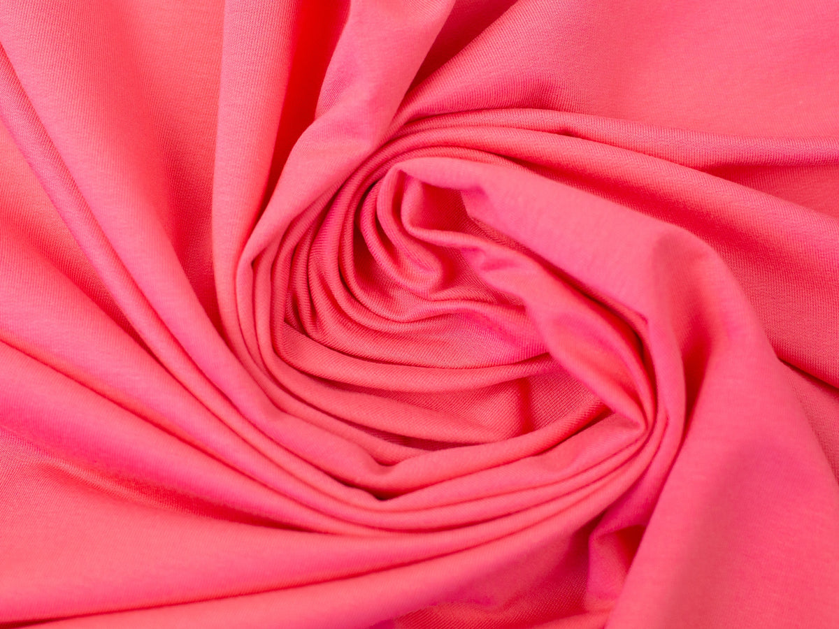 Viskose Jersey Stoff - Uni - bubblegum