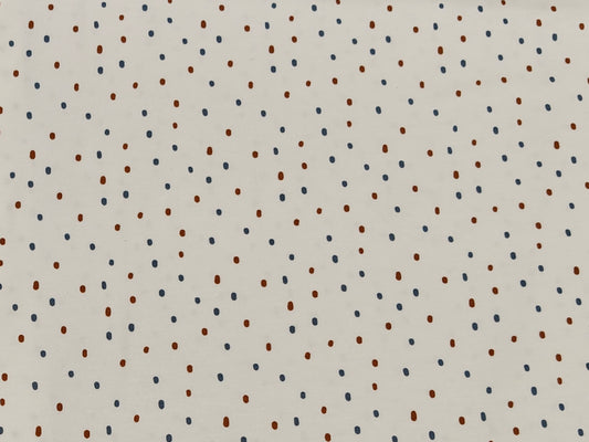 Jersey Stoff - Striche rost, blau