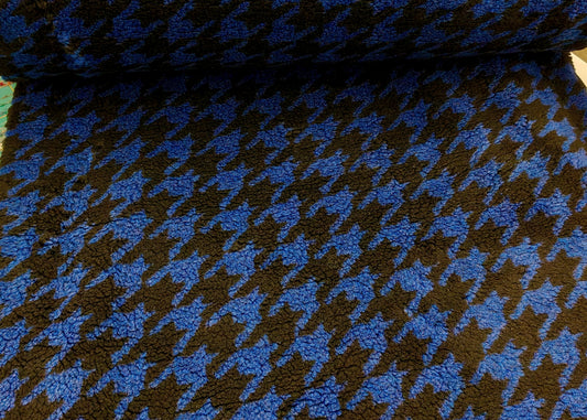 Dicker Teddy Plüsch Stoff  - schwarz,dunkelblau