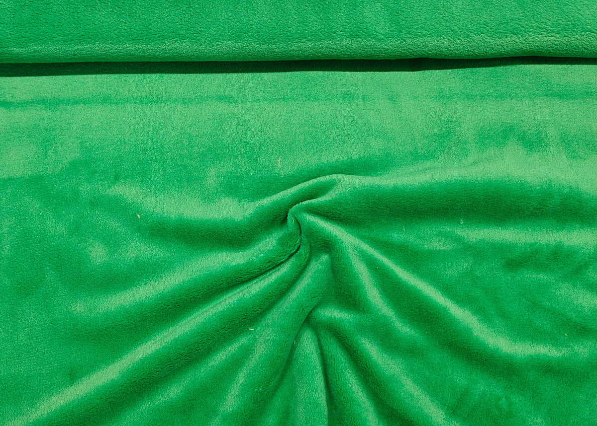 Plüsch - Kuschelfleece - grasgrün